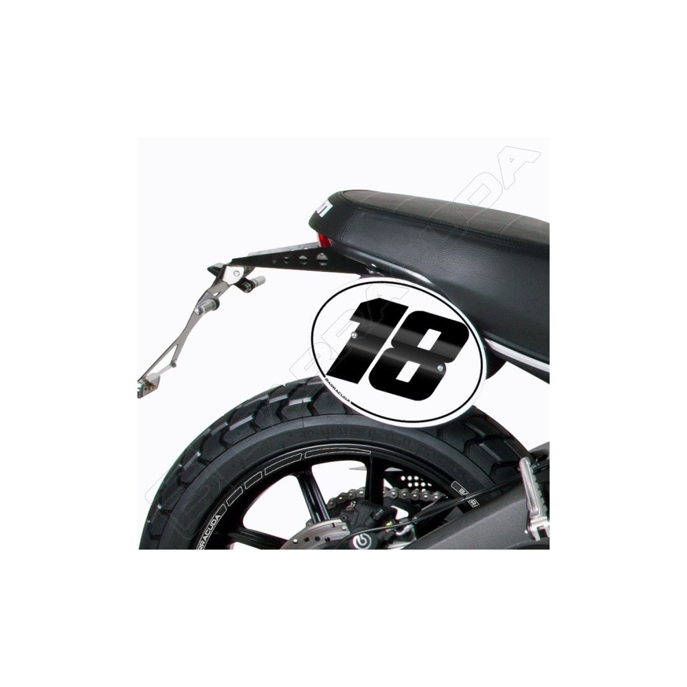 BARRACUDA KIT TABELLA PORTANUMERO per DUCATI SCRAMBLER 800 2014 / 2021