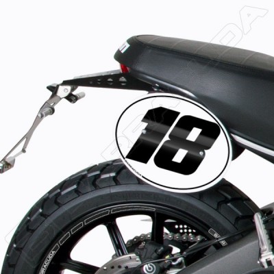 BARRACUDA KIT TABELLA PORTANUMERO per DUCATI SCRAMBLER 800 2014 / 2021