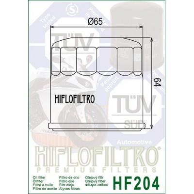 HIFLO FILTRO OLIO CHROME HF204C