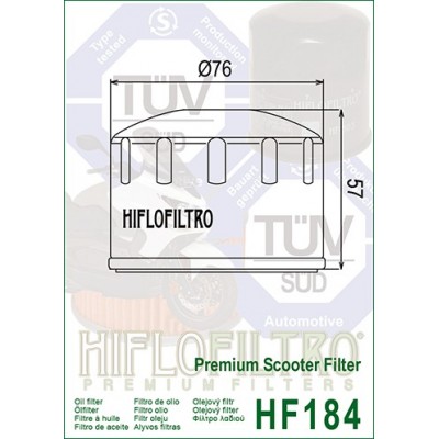 HIFLO FILTRO OLIO HF184