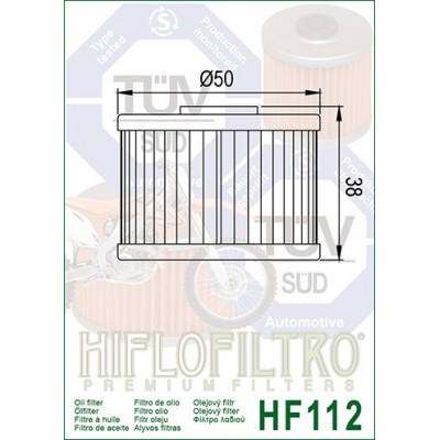 HIFLO FILTRO OLIO STANDARD HF112