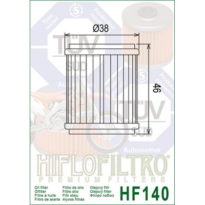 HIFLO FILTRO OLIO HF140