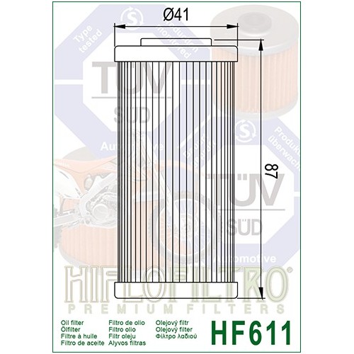 HIFLO FILTRO OLIO HF611