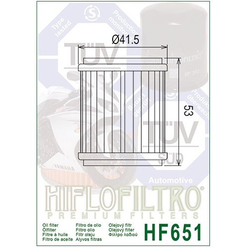 HIFLO FILTRO OLIO HF651