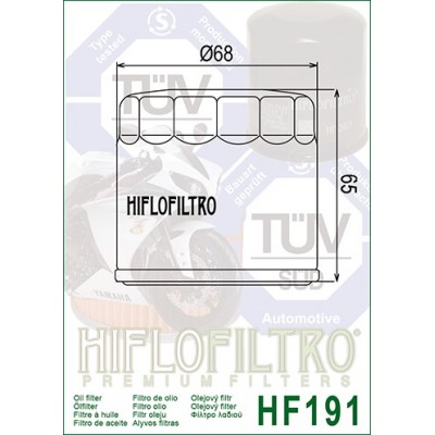 HIFLO FILTRO OLIO HF191