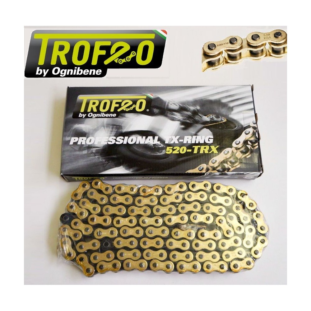 TROFEO Catena Oro-Nera ROAD PROFESSIONAL 520-TRX Passo 520 Maglie 120