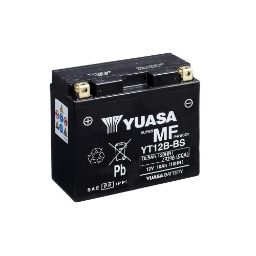 YUASA BATTERIA YT12B-BS 12 Volt 10 Ampere - Senza manutenzione - AGM