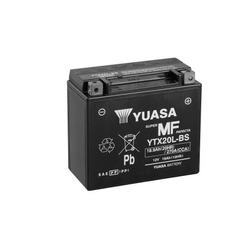 YUASA BATTERIA YTX20L-BS 12 Volt 18,9 Ampere - Senza manutenzione - AGM