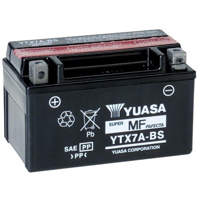 YUASA BATTERIA YTX7A-BS 12 Volt 6,3 Ampere - Senza manutenzione - AGM