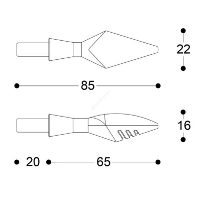 BARRACUDA Frecce Indicatori di Direzione a Led X-LED B-LUX - VARI COLORI