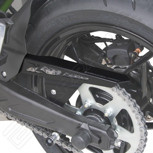 BARRACUDA COPRICATENA NERO in ALLUMINIO per KAWASAKI Z 650 2017 / 2022 - NINJA 650 2017 / 2022