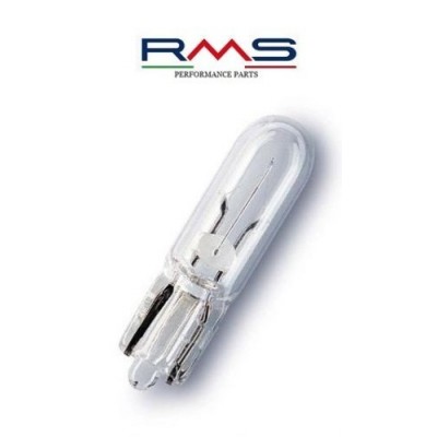 Lampadina RMS 12 Volt 1,2 Watt T-5 tutto vetro bianca