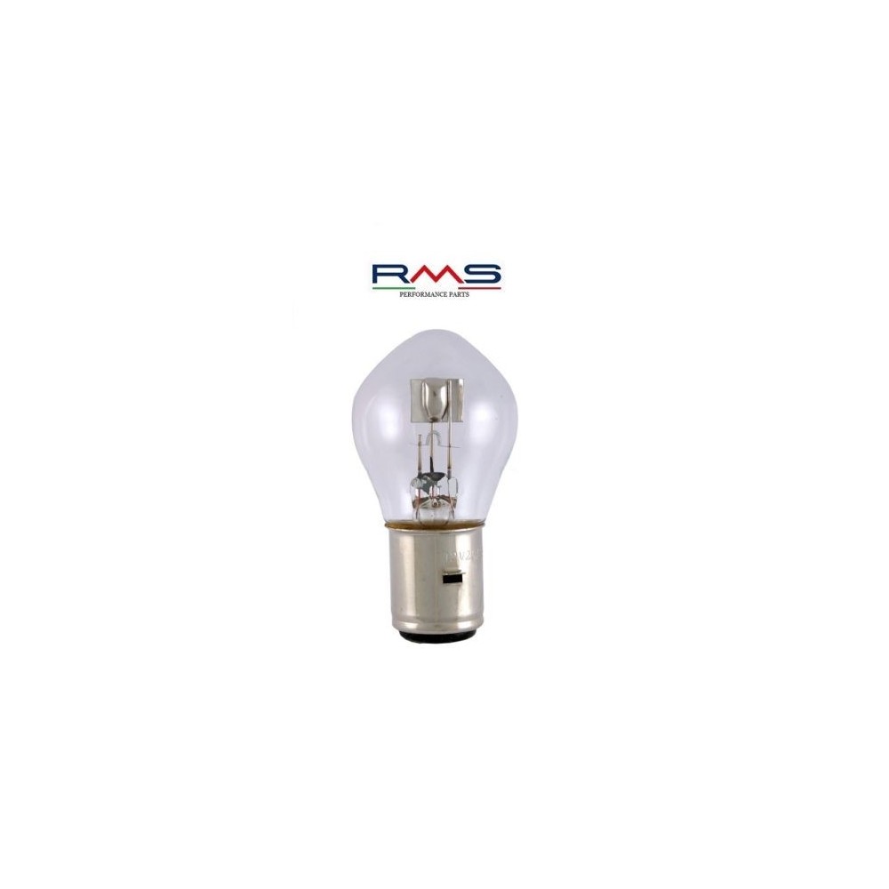 Lampadina RMS 6 Volt 25/25 Watt BA20D bianca