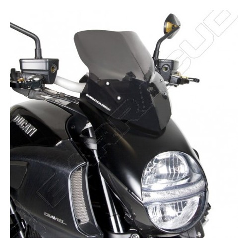 BARRACUDA Cupolino AEROSPORT fumè' scuro per DUCATI DIAVEL 1200 2010 2011 2012 2013