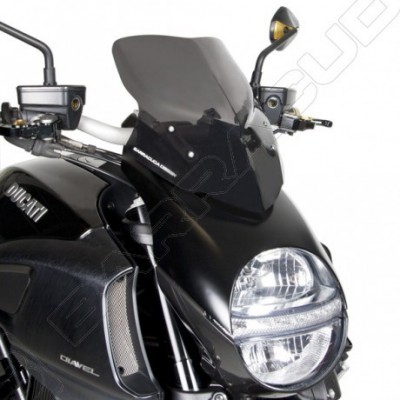 BARRACUDA Cupolino AEROSPORT fumè' scuro per DUCATI DIAVEL 1200 2010 2011 2012 2013