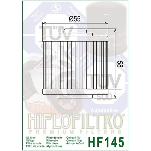 HIFLO FILTRO OLIO HF145