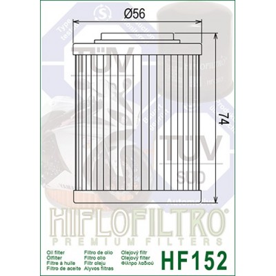 HIFLO FILTRO OLIO HF152