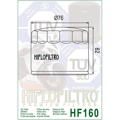 HIFLO Filtro Olio STANDARD HF160