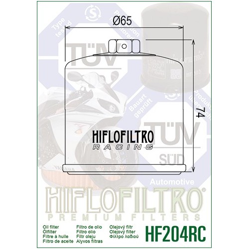 HIFLO FILTRO OLIO RACING HF204RC