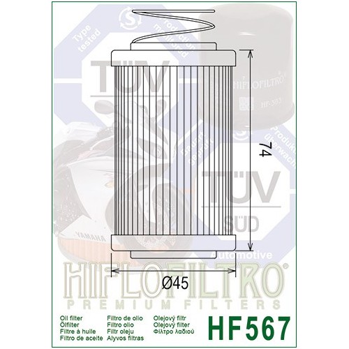 HIFLO FILTRO OLIO HF567