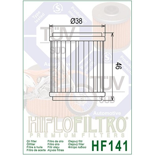HIFLO FILTRO OLIO HF141