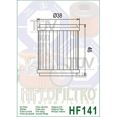 HIFLO FILTRO OLIO HF141