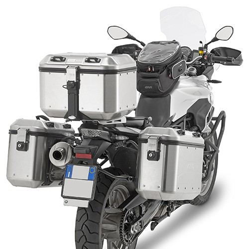 GIVI DLM46 Valigia posteriore / laterale 46 litri TREKKER DOLOMITI MONOKEY in alluminio naturale