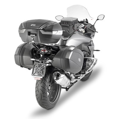 GIVI V47NNT Bauletto valigia posteriore MONOKEY 47 litri con finitura carbon look e catadiottri fumè