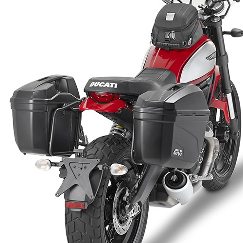 Coppia Valigie Laterali GIVI E22 Cruiser Monokey Nere 22 Litri