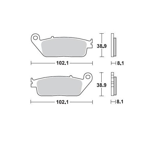 BRAKING 1 coppia pastiglie freno posteriore SM1 per BMW C EVOLUTION - C 600 - C 650
