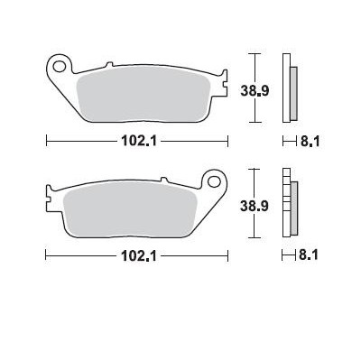 BRAKING 1 coppia pastiglie freno posteriore SM1 per BMW C EVOLUTION - C 600 - C 650