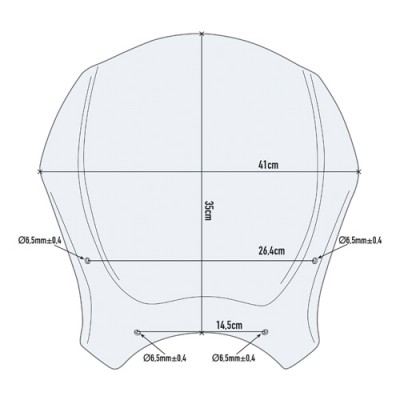 Cupolino Universale GIVI 140A Trasparente per Moto Naked 35 x 41 cm