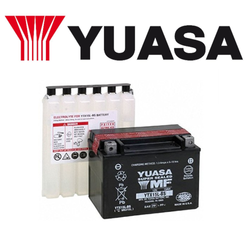YUASA BATTERIA YTX15L-BS 12 Volt 13 Ampere - Senza manutenzione - AGM