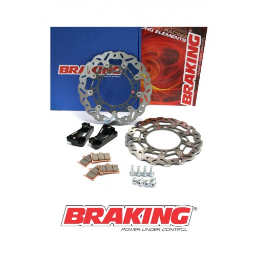 BRAKING KIT MAGGIORAZIONE STRADALE ANTERIORE DISCHI SK2 + PASTIGLIE PER YAMAHA T-MAX 530 / ABS 2012 / 2014