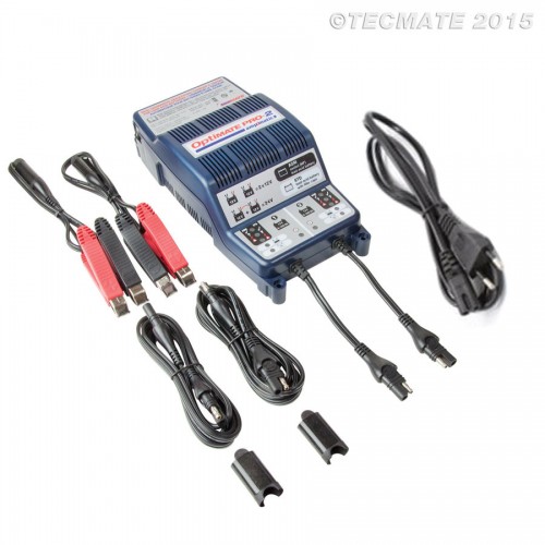 Caricabatterie Multiplo ( 2 batterie ) TecMate OptiMATE PRO-2 12 Volt 2 Ampere
