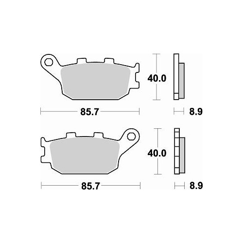 BRAKING 742CM56 coppia pastiglie freno posteriore CM56