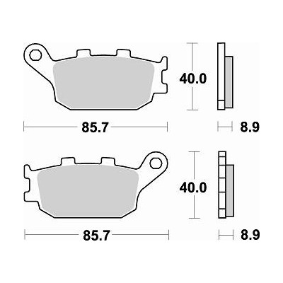 BRAKING 742CM56 coppia pastiglie freno posteriore CM56
