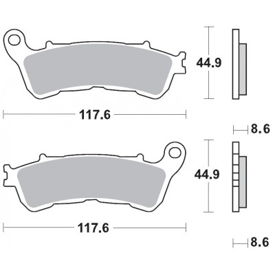 BRAKING 910CM55 2 coppie pastiglie freno anteriore CM55