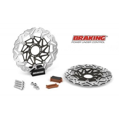 BRAKING OKWK12 Kit Maggiorazione Anteriore Dischi Freno Ø320 + Pastiglie Freno