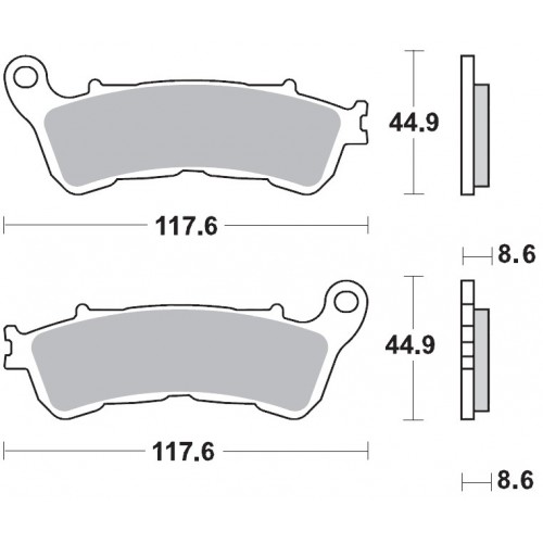 BRAKING coppia pastiglie freno anteriore P30910 per HONDA  - SUZUKI