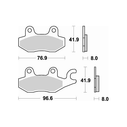 BRAKING coppia pastiglie freno anteriore 725SM1 per HONDA - KAWASAKI - SUZUKI - YAMAHA