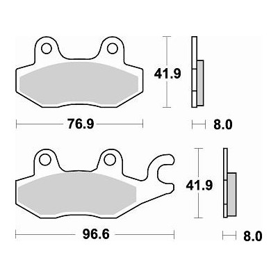 BRAKING coppia pastiglie freno anteriore 725SM1 per HONDA - KAWASAKI - SUZUKI - YAMAHA