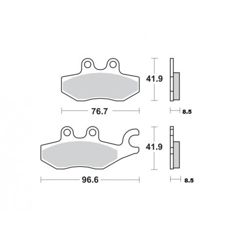 PER PIAGGIO BEVERLY 250 DAL 2004 AL 2007 COPPIA PASTIGLIE FRENO POSTERIORI BRAKI