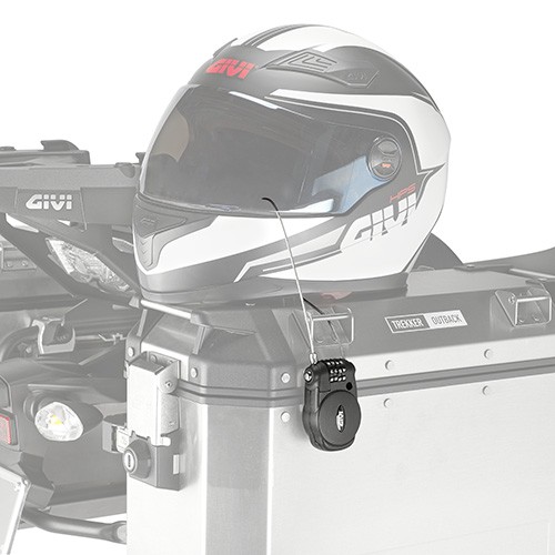 Lucchetto Cavo Retrattile GIVI S220 con Combinazione per Casco Moto