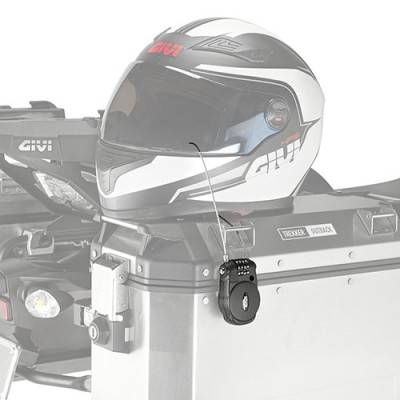 Lucchetto Cavo Retrattile GIVI S220 con Combinazione per Casco Moto