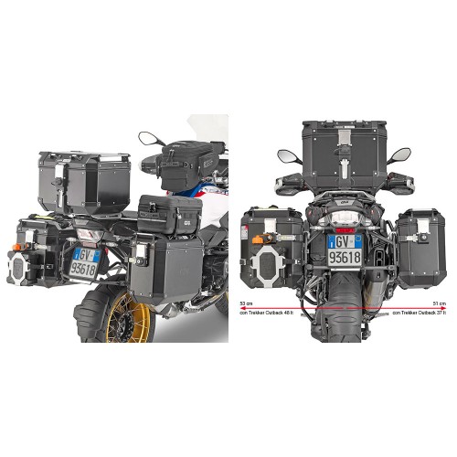 Portavaligie laterale specifico per valigie GIVI MONOKEY CAM-SIDE per BMW R 1200 GS / ADV 2013/18 - R 1250 GS / ADV 2019/24