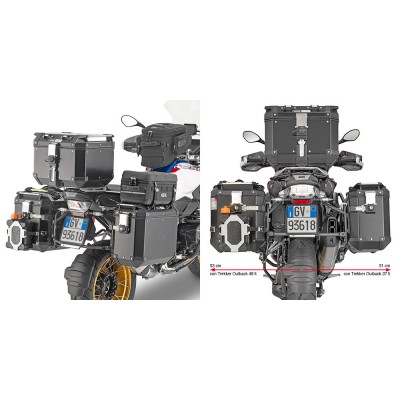 Portavaligie laterale specifico per valigie GIVI MONOKEY CAM-SIDE per BMW R 1200 GS / ADV 2013/18 - R 1250 GS / ADV 2019/24