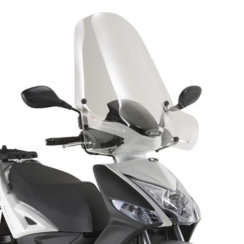 GIVI Parabrezza trasparente 72 x 66 cm per KYMCO AGILITY R16+ 50 / 125 / 150 / 200 2014 / 2026 - AGILITY S 125 2022 / 2026