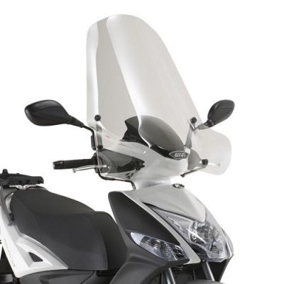 GIVI Parabrezza trasparente 72 x 66 cm per KYMCO AGILITY R16+ 50 / 125 / 150 / 200 2014 / 2026 - AGILITY S 125 2022 / 2026