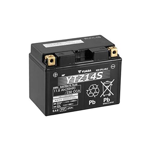 YUASA BATTERIA YTZ14S 12 Volt 11.8 Ampere Pre-attivata senza manutenzione AGM